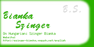 bianka szinger business card